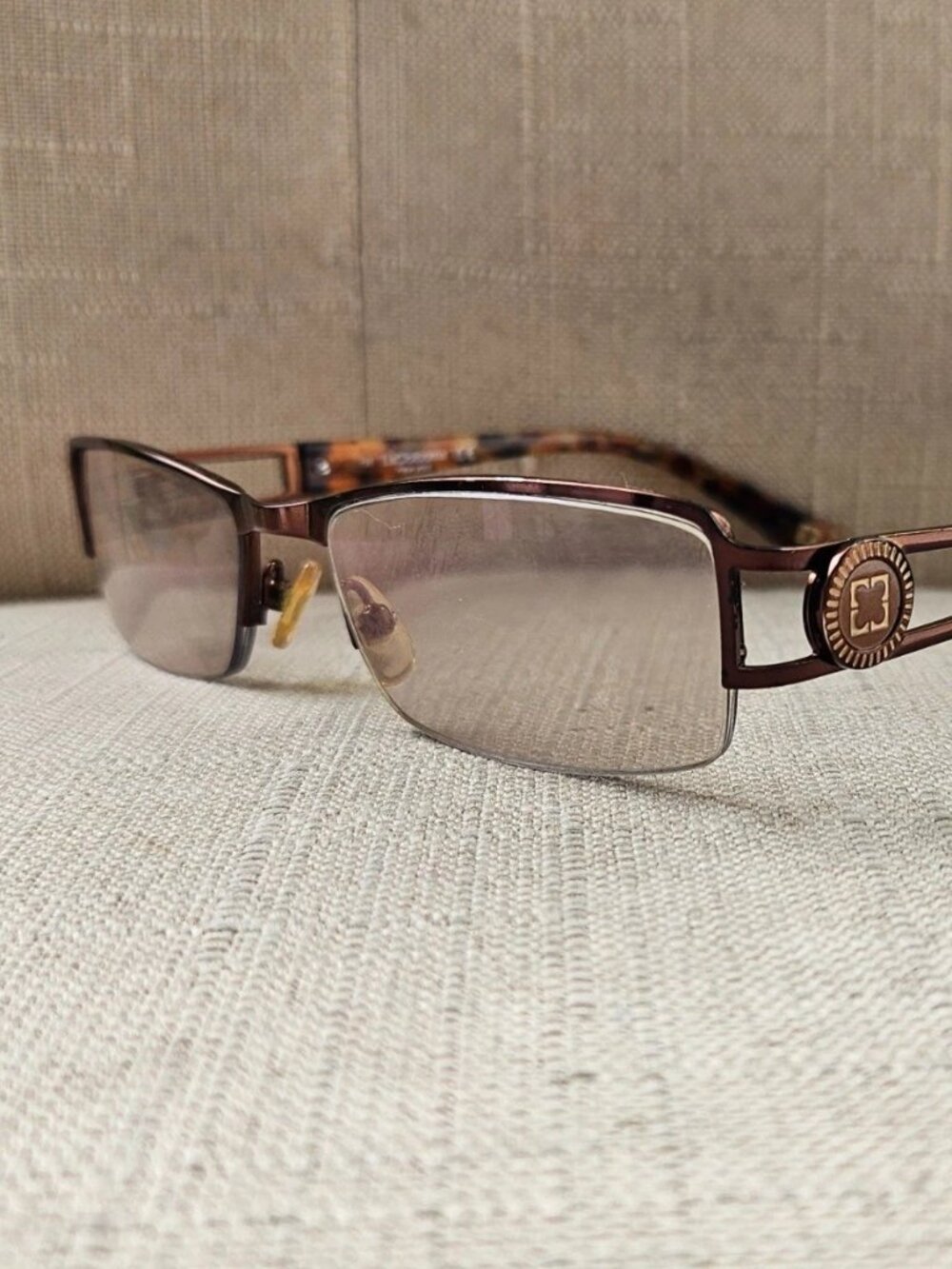 Vintage Liz Claiborne Women Eyeglasses Frame Brown L351 ONWD Eyewear Glasses